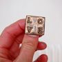 Handmade Gold Love Ceramic Pin Brooch Badge, thumbnail 3 of 7