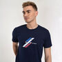Ski France Navy Blue Organic T Shirt, thumbnail 2 of 7