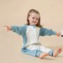Blue Rainbow Quilted Zip Up Sleeping Suit, thumbnail 1 of 3