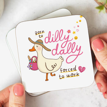 'Born To Dilly Dally' Personalised Mug, 3 of 3
