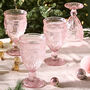 Set Of Four Armas Rose Wine Goblets, thumbnail 1 of 5