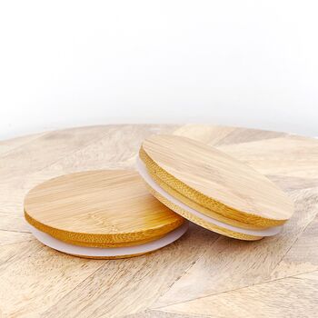 Airtight Bamboo Lids For Upcycling Dessert Pots, 6 of 9