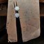 Little Aster Earrings In Silver And 18ct Gold, thumbnail 3 of 6
