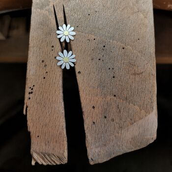 Little Aster Earrings In Silver And 18ct Gold, 3 of 6