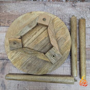 Wooden Gift For Mum,Tripod Table Featuring Celtic Tree Of Life, 7 of 10