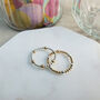 Mixed Metal Sterling Silver 925 Stacking Stretch Bead Ring, thumbnail 5 of 10