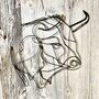 Bull Wire Wall Art, thumbnail 1 of 8