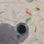 Blushed Vine Floral Outdoor And Indoor Tablecloth With Parasol Hole, thumbnail 2 of 5