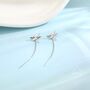 Sterling Silver Dragonfly Ear Threaders, thumbnail 2 of 9