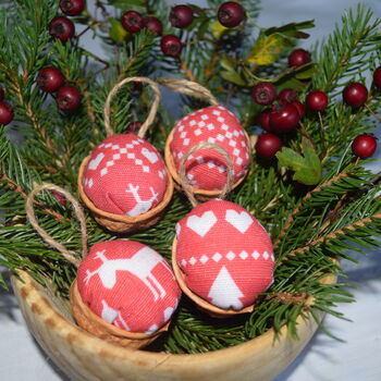 Set Of Four Christmas Handmade Tree's Decorations, 4 of 12