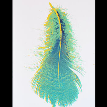 Three Feathers Silkscreen Print, 10 of 10