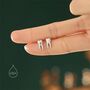 Teeth Stud Earrings In Sterling Silver, thumbnail 1 of 12