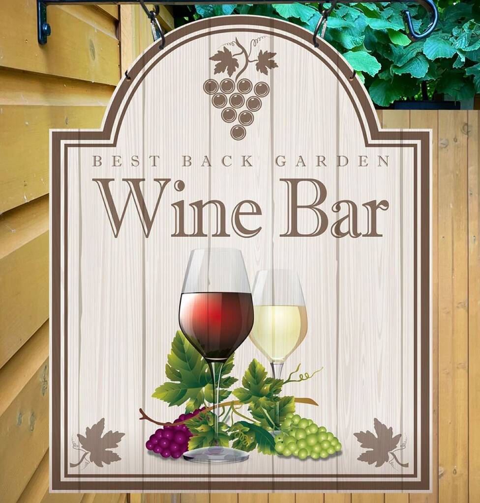 Wine Bar Personalised Pub Sign/Bar Sign/Man Cave, 1 of 8
