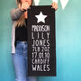 Personalised Star Birth Eyelet Banner, thumbnail 1 of 3