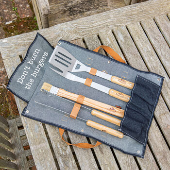 Personalised Denim Barbecue Tools Gift Set, 2 of 4