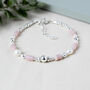 Pink Opal And Pearl Sterling Silver Bracelet, thumbnail 3 of 5