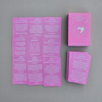 100 Love Astrology Cards, 2 of 4