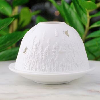 Lavender Design Domed Tealight Holder, 2 of 9