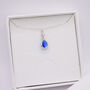 Sapphire Blue Long Teardrop Necklace, thumbnail 5 of 8