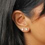Set Of Four Crystal Celestial Stud Earrings, thumbnail 9 of 9