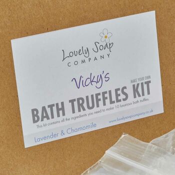Personalised Bath Truffle Making Kit, 4 of 5
