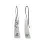 Hammered Sterling Silver Blue Opal Drop Earrings, thumbnail 2 of 6
