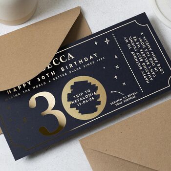 Personalised 30th Birthday Scratch Reveal Gift Voucher, 3 of 9