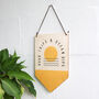 'Road Trips And Ocean Dips' Wooden Pennant Flag, thumbnail 2 of 5