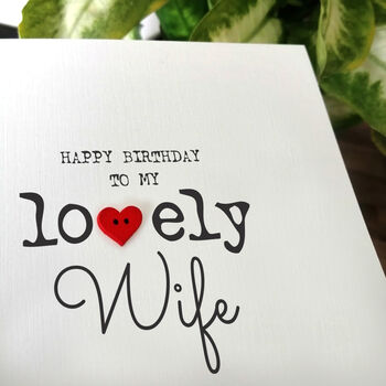 Personalised Birthday Card For Special Wife, Handmade Card For Wife, 3 of 4