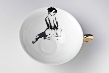 Cup And Saucer With Pin Up Girl, 7 of 12