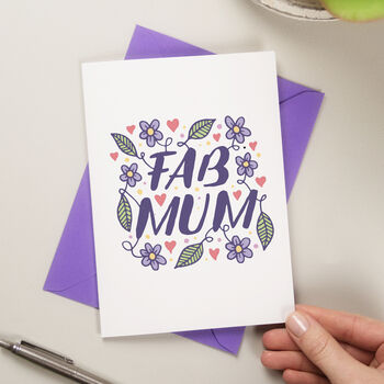 Fab Mum Floral Mothers Day Card, 2 of 3