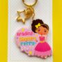 Biracial Princess Keyring, thumbnail 1 of 5