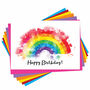 Personalised Rainbow Happy Birthday Card, thumbnail 4 of 5
