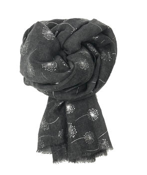 Dandelion Rose Gold And Silver Metallic Foil Scarf, 5 of 9