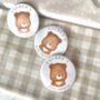 Little Bear Personalised Baby Shower Badge, thumbnail 2 of 3