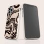 Black Liquid Marble Biodegradable Phone Case, thumbnail 5 of 8