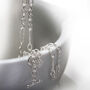 Paper Cliip Figaro Chain Wit T Bar In Silver, thumbnail 1 of 3