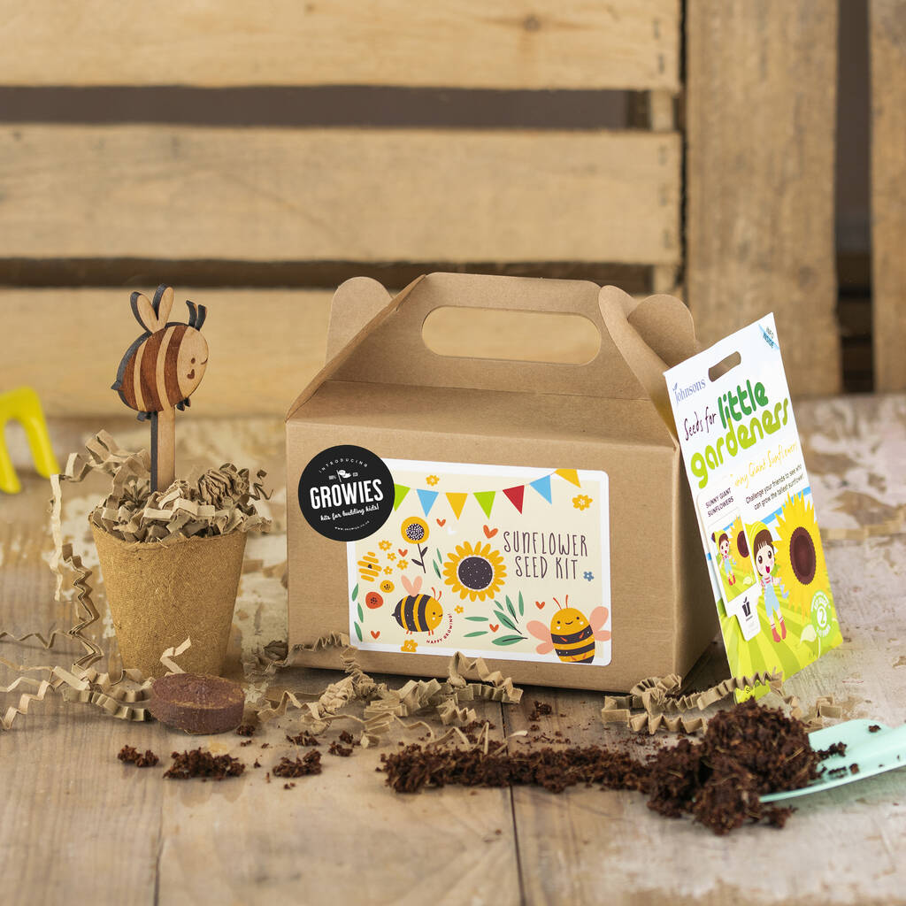Kids Sunflower Seed Kit, Grow Your Own, Kids Party Bag, 1 of 7