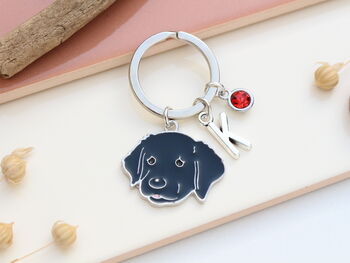 Personalised Black Labrador Retriever Keyring, 3 of 11