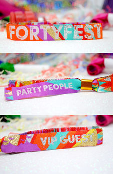 40 Fest 40th Birthday Party Festival Wristbands, 6 of 12