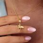 18ct Gold Hummingbird Charm Necklace, thumbnail 1 of 6