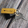 Personalized Leather Keychain Engraved Key Ring Gift, thumbnail 3 of 8