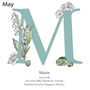 Personalised Birth Flower And Birth Stone Card, thumbnail 9 of 12