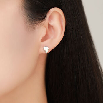 Cute Jellyfish Stud Earrings In Sterling Silver, 6 of 11