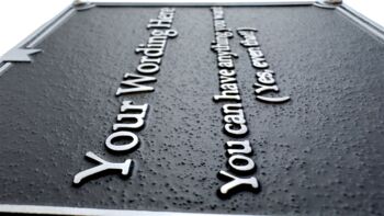 Brass Personalised Plaque | Perfect Custom Door Sign | Home Accessory Decor | Heavy Duty Outdoor Signage, 6 of 12