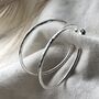Large Oval Textured Hoop Earrings, thumbnail 7 of 12