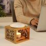 Clouds Carved Wooden Oil Wax Melt Burner, thumbnail 4 of 8