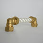 Brass Rope Pull, White, thumbnail 3 of 3