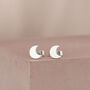 Crescent Moon Stud Earrings, thumbnail 4 of 11