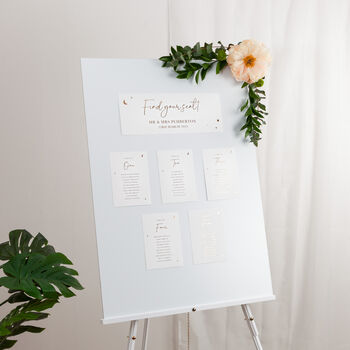 Moon And Stars Wedding Table Plan Cards, 3 of 3